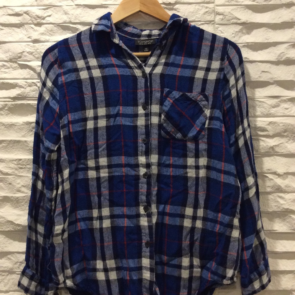 TopShop Plaid Button Down